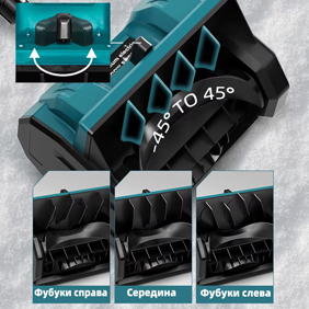 Механизм регулировки направления выброса снега